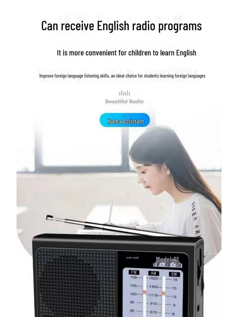 Wiederaufladbares Vollband-Monofon-FM-Radio mit Halbleitertechnologie