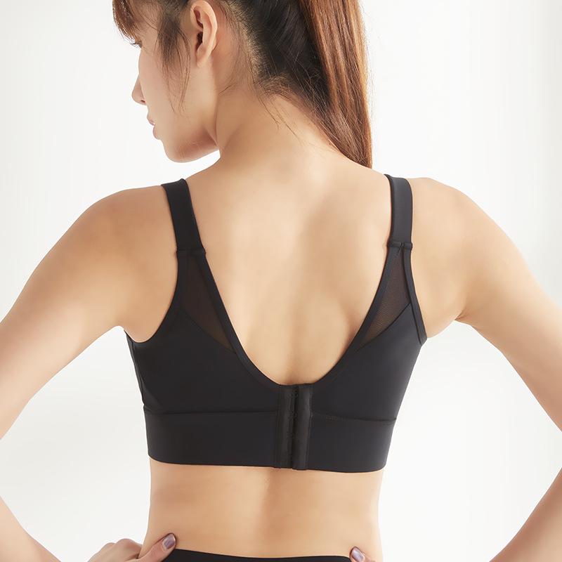 Plus Size High-Impact Sports Bra with Push-Up & Beautiful Back Design - Shockproof, Quick-Dry Yoga Tank Top