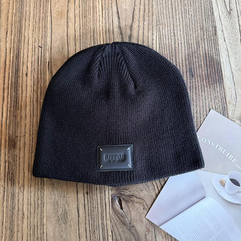 Solid Trendy Color High Top Wool Hat Letter Pattern Youth Streetwear Season Cold