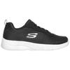 Skechers Dynamight 2.0 Fabric Mesh Athletic Comfort Mid-Top Lifestyle Shoes Women Sneaker Black White 12963-BKW