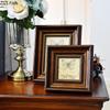 Vintage Imitation Wood Photo Frame Nightstand Desk Decoration Ornaments 6/7/10 Inch Antique Picture Frames Rustic Home Decor