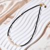 Elegant Freshwater Pearl & Black Glass Beaded Necklace - Luxurious, Non-Fading Clavicle Chain for Women