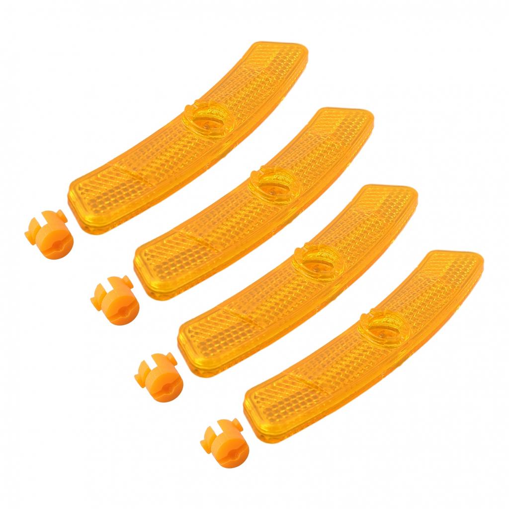 Clip Bicycle Reflectors Front Rear Plastic Reflective
