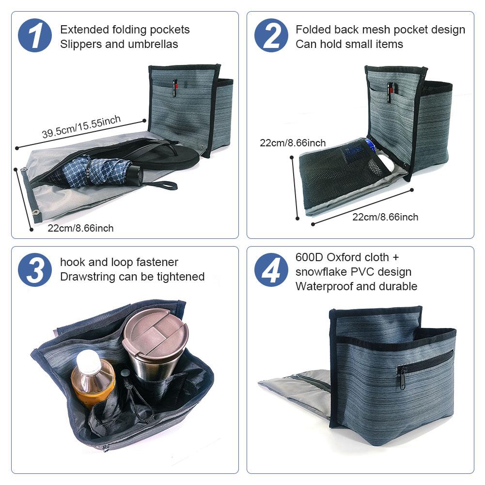 Universal Suitcase Cup Holder Free Hand Multiple Pockets Luggage Cup Caddy Suitcase Bottle Holder Fits Roll On Suitcase Handles