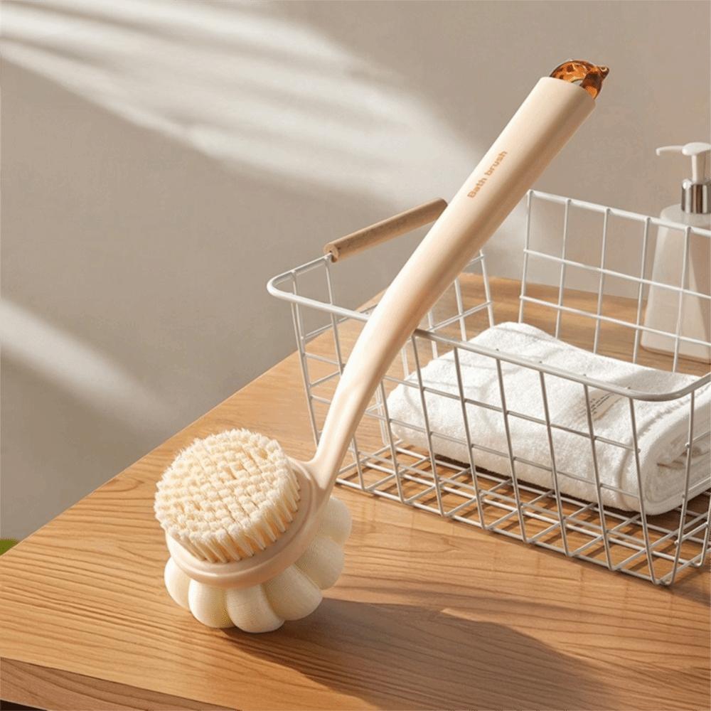 Soft Mesh Sponge Bath Brush Soft Bristles Back Brush Useful Back Scrubber  Bathroom оранжевый