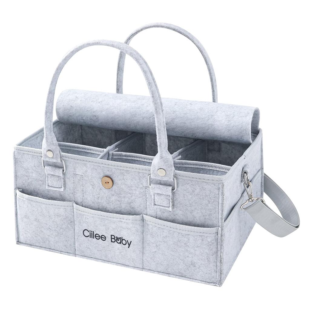 Large Capacity Diaper Storage Bag with Detachable Foldable Diaper Storage Baby Storage Basket with Car Travel Storage Small Item Baby Supplies Baby