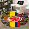 Colombian Soccer Federation Round Rug for Livingroom,Bedroom, Palyroom, Chair Rug, Area Rug, Circle Carpet, Large Size Fan Christmas Gift