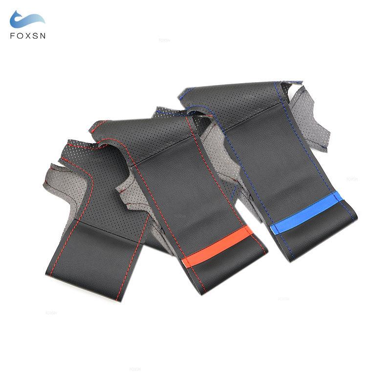 Für VW Golf 4 MK4 1998 1999 2000 2001 2002 2003 2004 Für Passat B5 1998-2005 Handgenähte Autolenkradabdeckung Lederbesatz