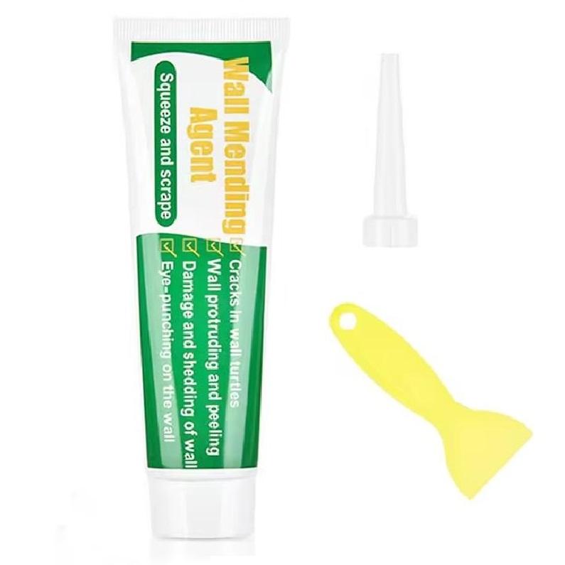 Wall Repair Agent Quick-Drying Sealant Agent Crack Mending Agent Mildewproof White Wall Restore Drywall Repair Kit with Scraper