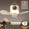 Portable Rechargeable USB Fan with Remote Control for Dorm, Bed, Outdoor, and Camping Use
