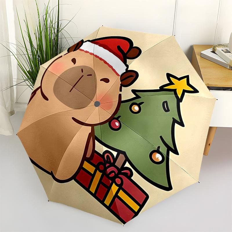 

Capybara Themed Travel Umbrella-8 Ribs Automatic Opening and Closing, Portable Folding Design, Compact and Stylish Umbrella Suitable for Out