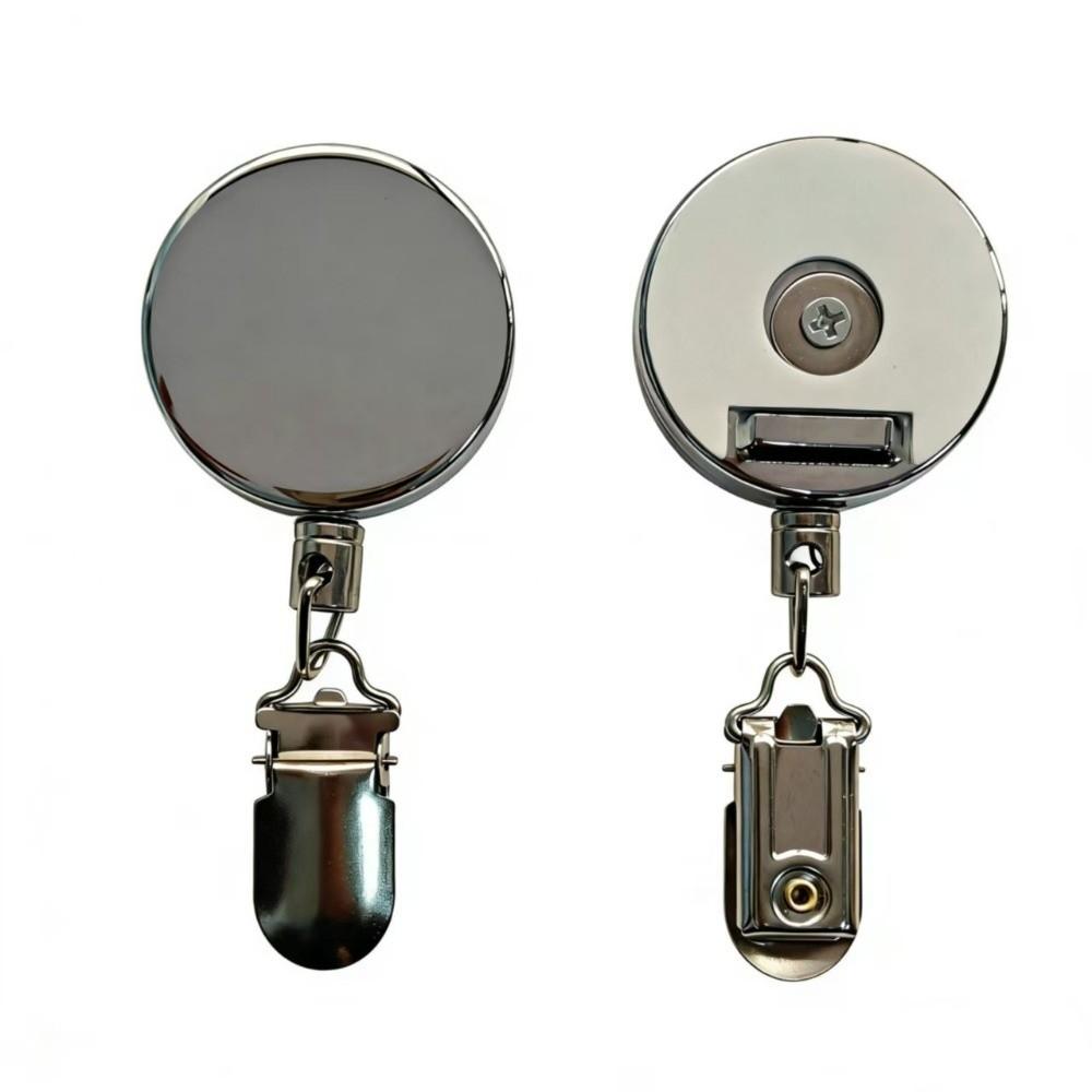 2PCS Automatic Retractable Towel Holder Self-Adhesive Work Card Holder ID Lanyard  Name Tag Display