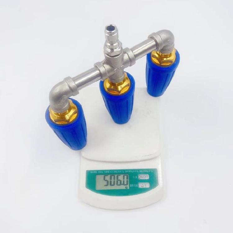 360°Rotating Triple Turbos Nozzle for Highly Pressure Washers Efficient Cleaning Aid Increases WaterFlow Sprayed Out