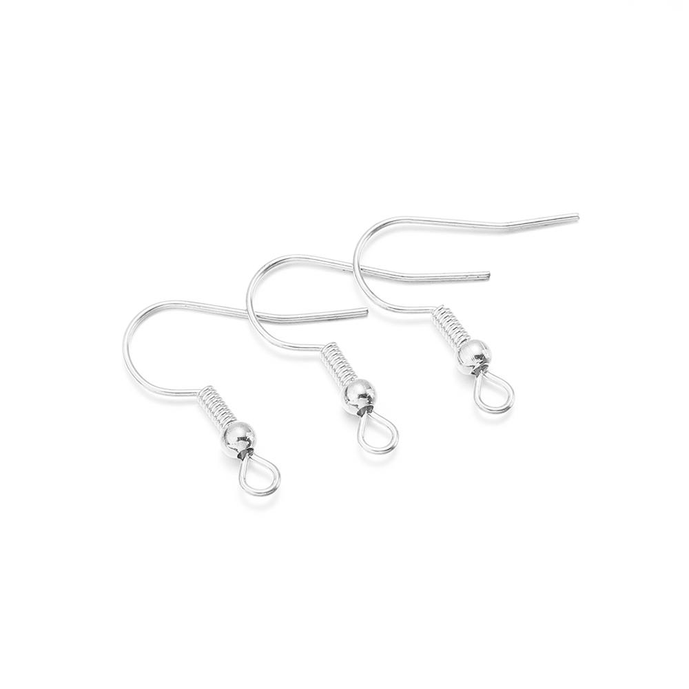 100-200pcs Iron Earring Hooks DIY Earring Findings Earrings Clasps Ear Hooks Earring Wires For Jewelry Making Supplies Wholesale
