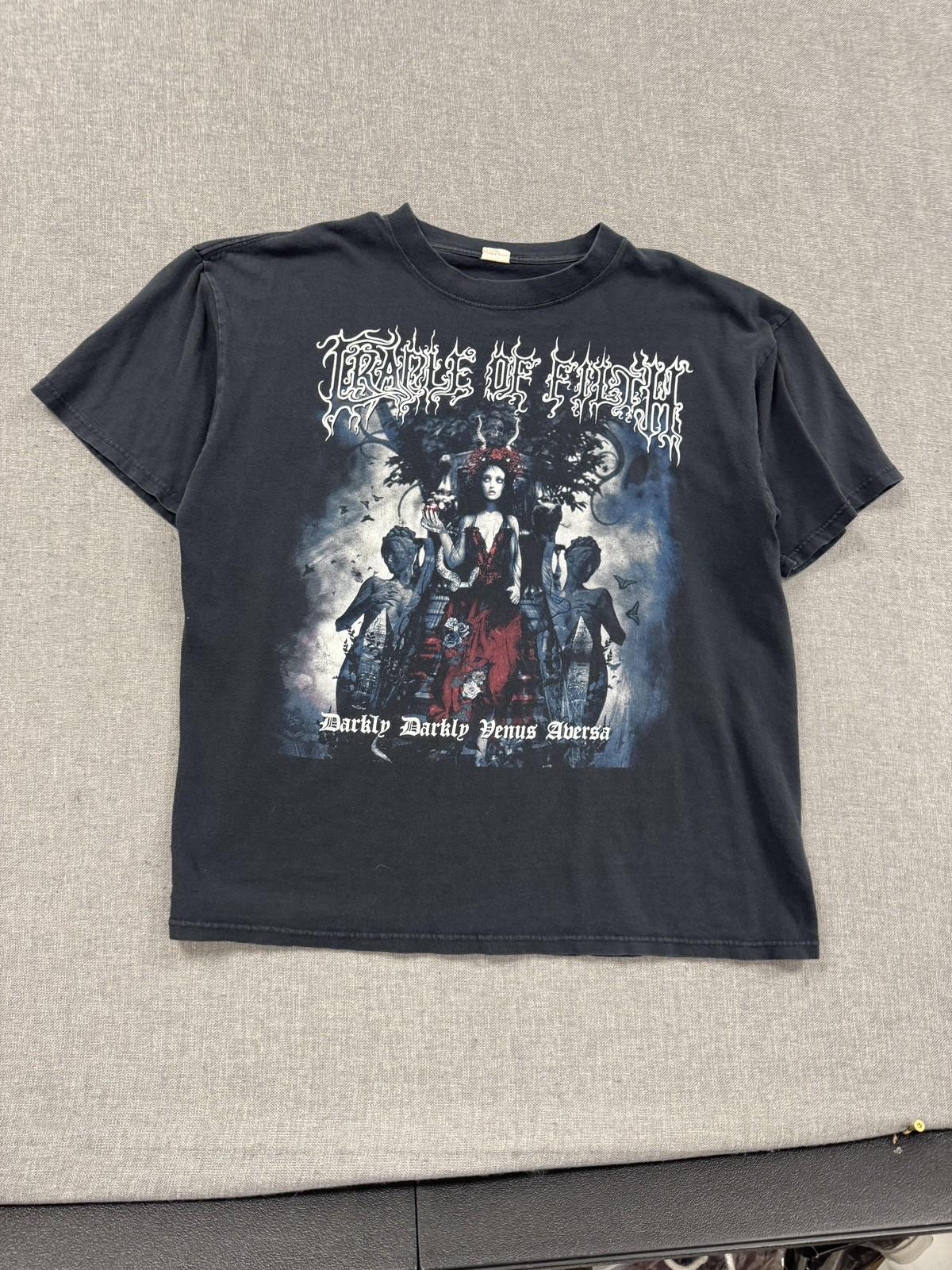 Vintage Cradle Of Filth Darkly Darkly Venus Aversa Mens XL Black Unisex T-Shirt L