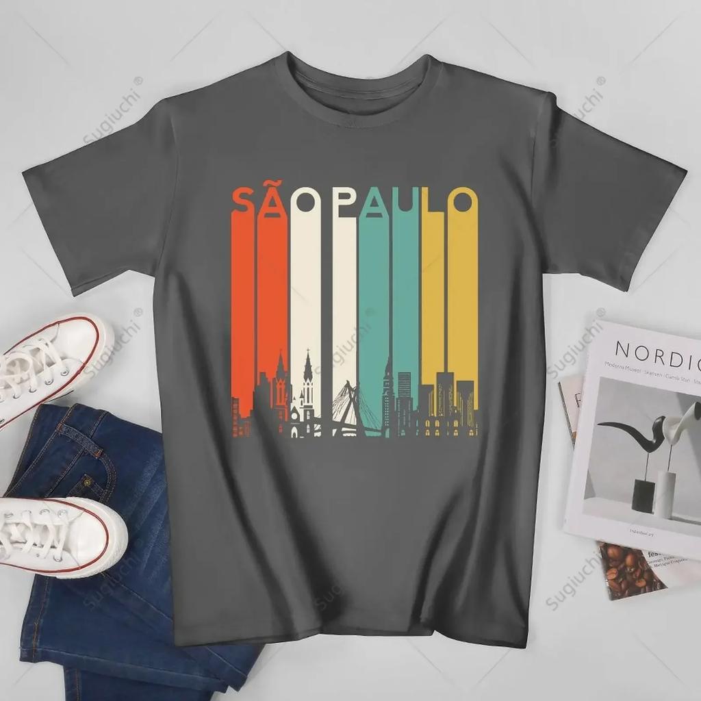 Unisex Unisex Sao Paulo Brazil Rio De Janeiro Brazilian Brasilia Retro Tshirt Tees T Shirts WoUnisex Boys 100 Cotton TShirt