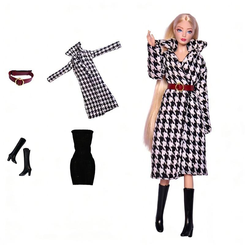 30cm 11,8 Zoll Für Barbies Puppen Kleidung Schuhe Halsketten Set Rock Geschäftsanzug Geeignete Prinzessinnenkleidung Für 1/6 Puppen Spielzeug Geschenk
