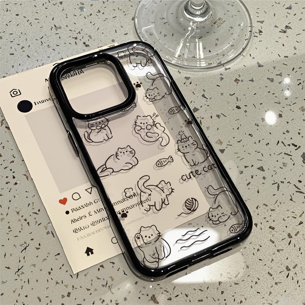Acrylic Phone Case for iPhone 11 12 13 14 Pro 12 14 16 Pro Max for Samsung A16 A36 A56 S24 FE High-quality Painted Anti-fall Mobile Phone Case