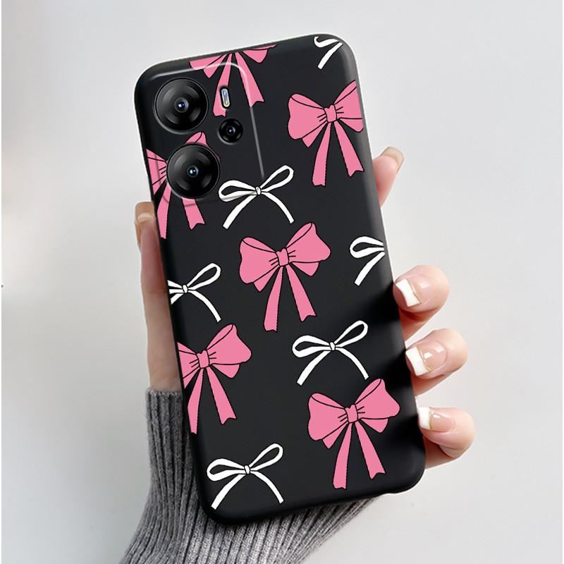 Para Funda Oscal Tiger 13 Lindo Corazón de Amor Conejo Negro Silicona Suave Cubierta Trasera Protectora Para Funda de Teléfono Blackview Oscal Tiger 13