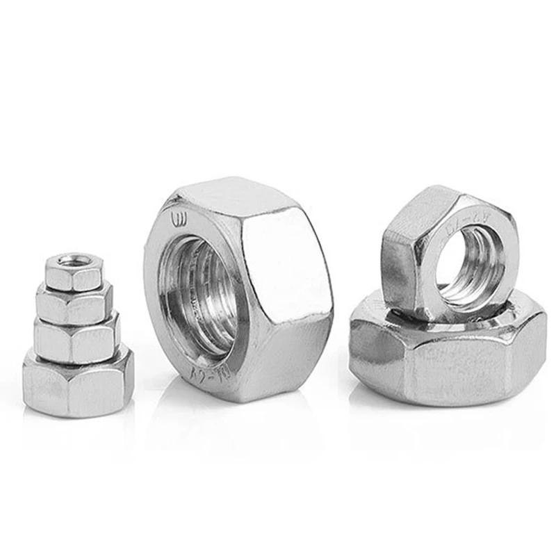 10pcs/lot 304 SS Hex Nuts, DIN555, M2 - M10