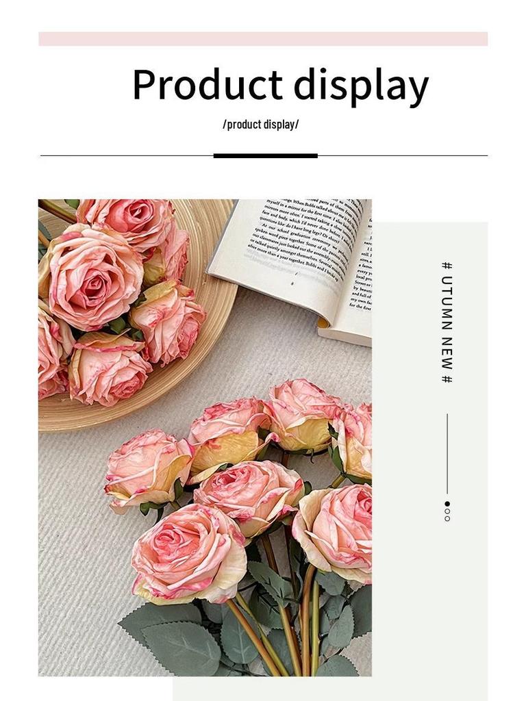 Premium Realistic Artificial Roses Bouquet for Home Decoration and Photography Props