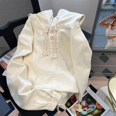 Big Size Sweatshirt Women Cotton Hooded Tops Loose Casual Versatile Sports Tops Sweatshirts