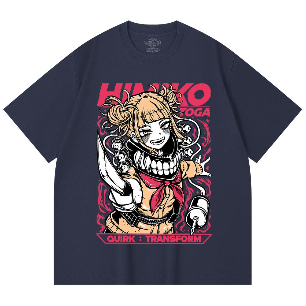230 Gsm 100% Cotton My Hero Academia V12 Toga Print Unisex Heavy Cotton T Shirt