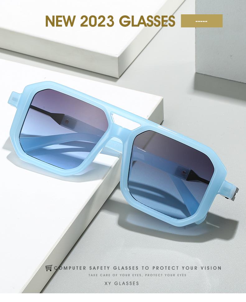 2023 Retro Double Bridge Aviator Sunglasses - European & American Minimalist Fashion