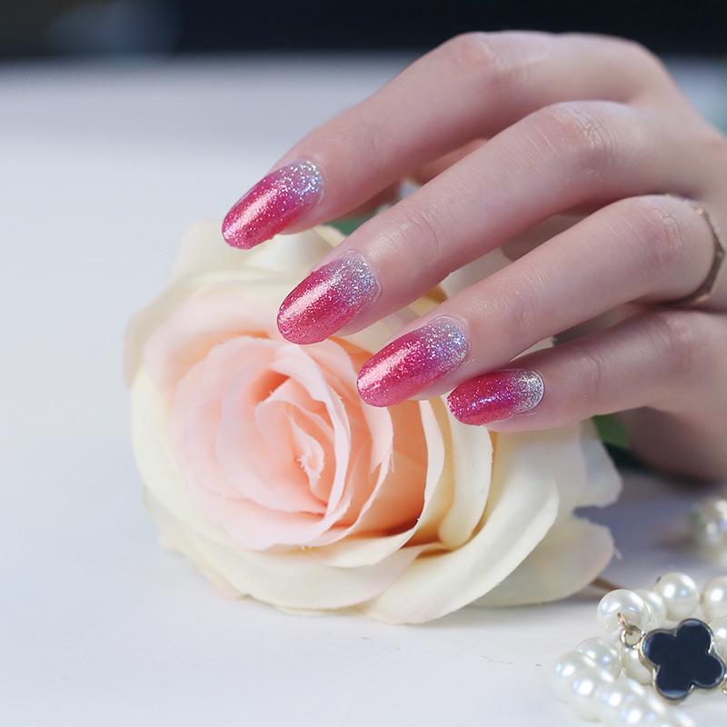 DIY Full Cover Self Adhesive Stickers Polish Foils Tips Wraps Glitter Gradient Shiny Nail Decals