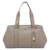 Brand Logo Gold Hardware Calfskin Tote Bag Shopping Bag Handbag Women's Light Gray