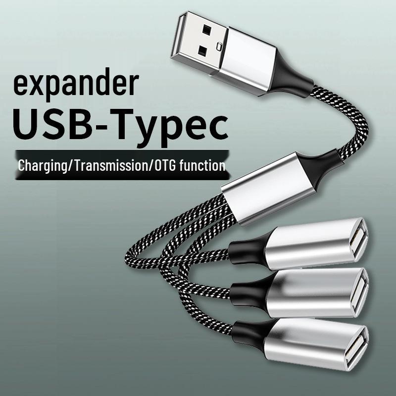 Type-C USB Extender & Charger Adapter: One-to-Four Multi-Function Dock