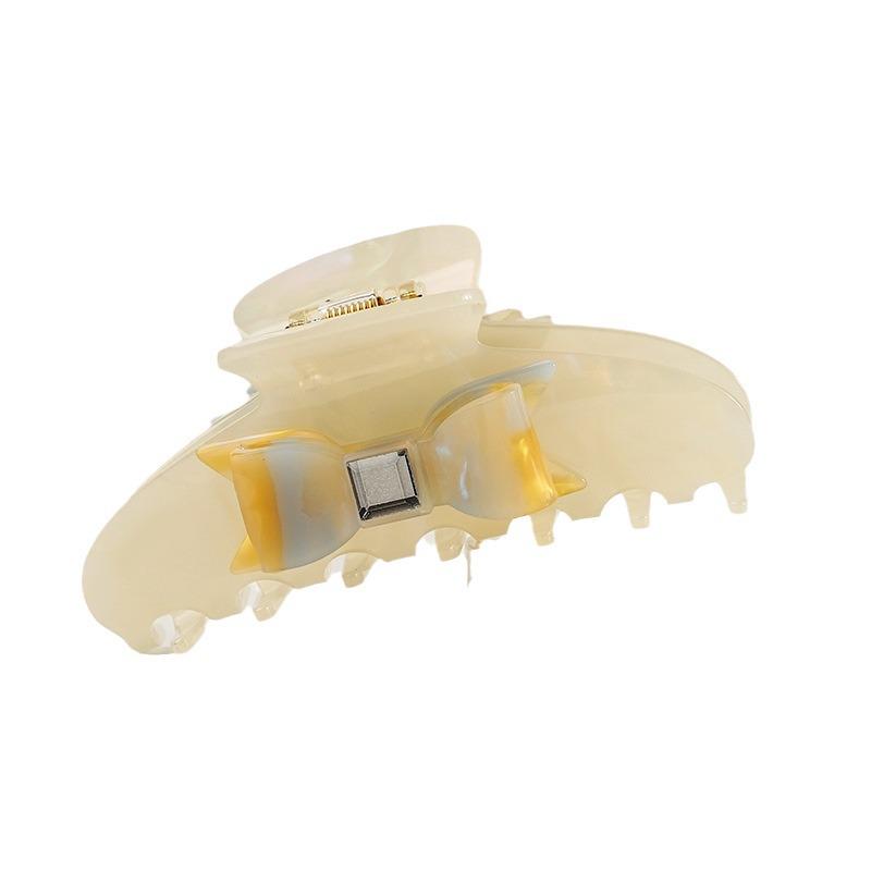 WJia French Luxury Rhinestone Bowknot Acetate Claw Clip