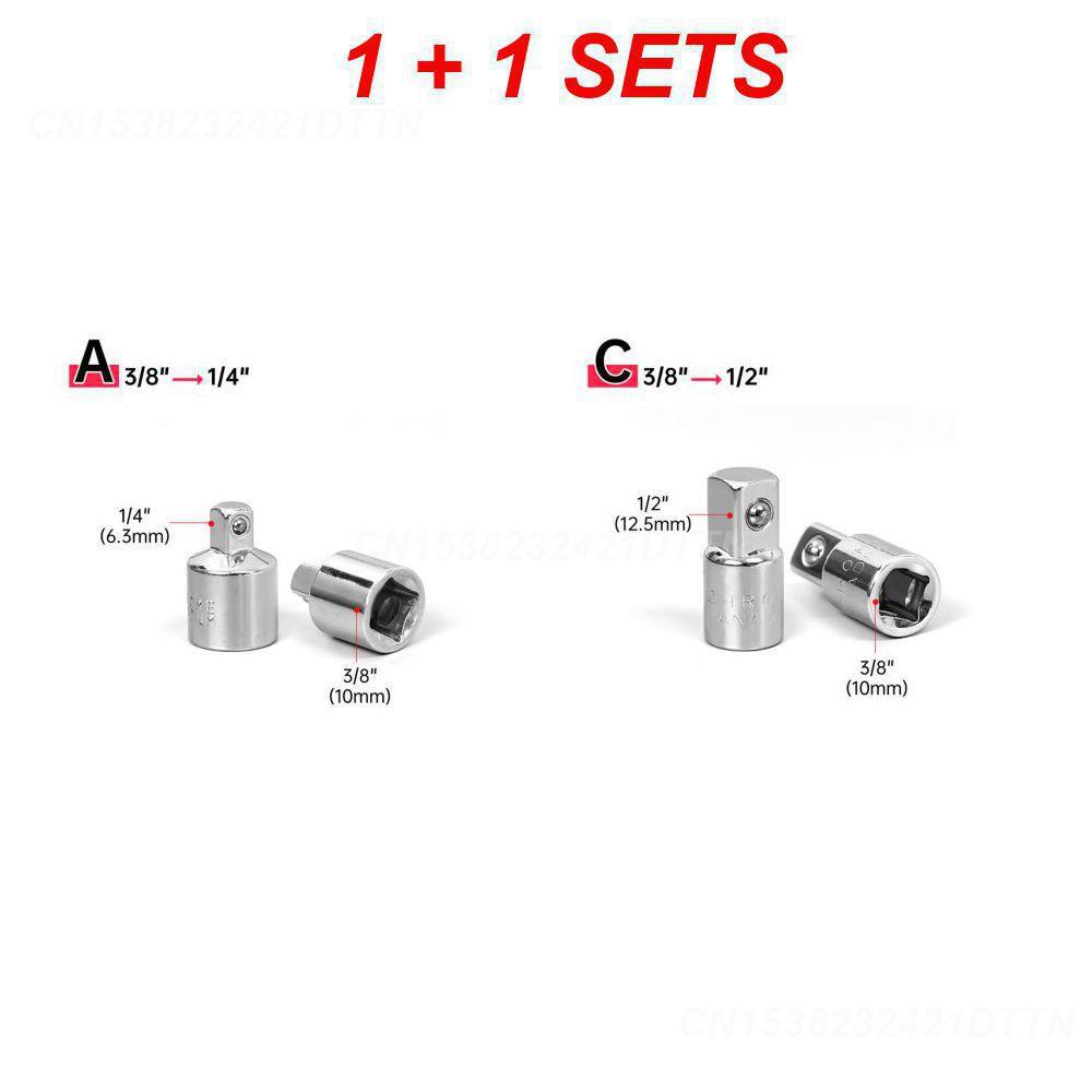 1~4SETS Ratchet Wrench High-quality Chrome Vanadium Steel 1/2 To 3/8 To 1/4 Adapter Cr-v Steel Auto Repair Premium Quality
