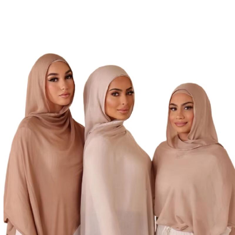 New Rayon Cotton Hijabs Shawl Wrap Woman Muslim Hijab Scarf Thicker Head Band Multicolour Modal Headscarf  Big Size Turban