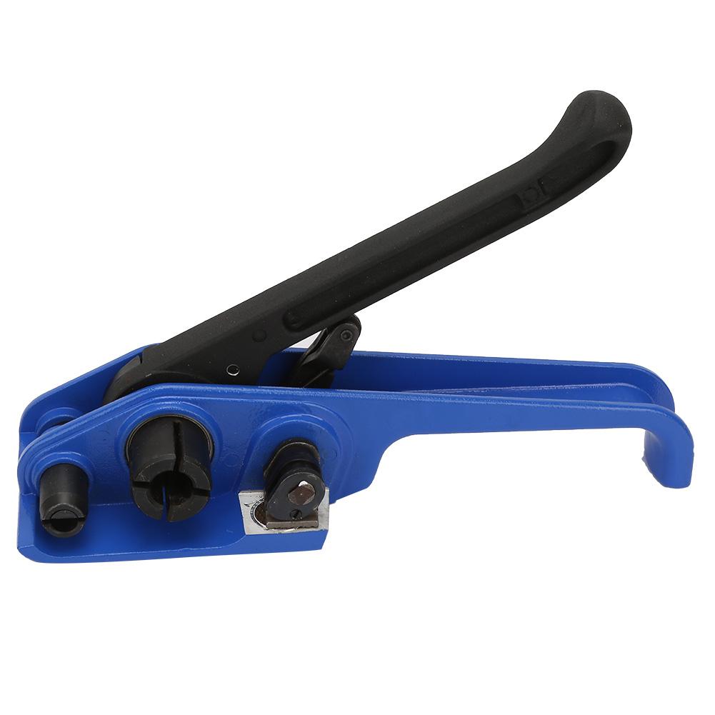 מותחן רצועות פלדה ידני כחול מכווץ חגורות כלי חבקה מכונת אריזה