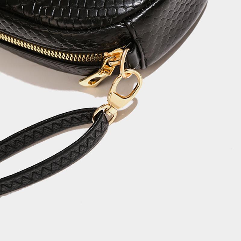 One-shoulder Messenger Women's Bag Crocodile Pattern First Layer Cowhide