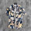 Men's Casual Floral Beachwear Shirt - Short Sleeve, Ideal for Summer Travel in Sanya or Thailand