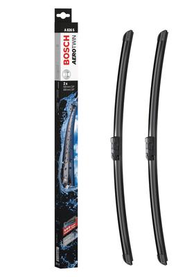 BOSCH AeroTwin Flat Wiper Blades for Imported A826S Vehicles, Model-Specific Set, 600mm/600mm,