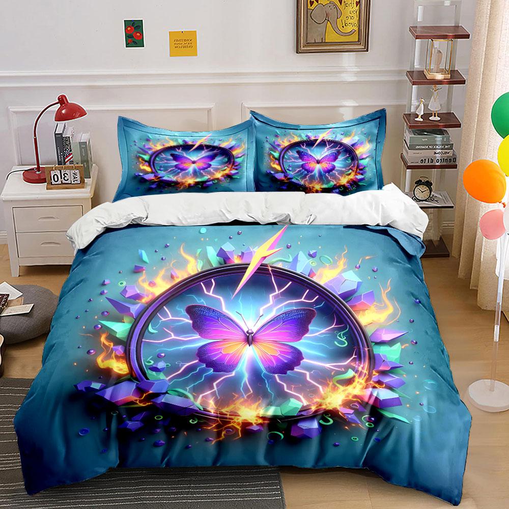 Electric butterfly explosion fantasy. Bedding sets Duvet covers Pillowcases(1* Duvet Cover 2* Pillowcases without duvet insert)
