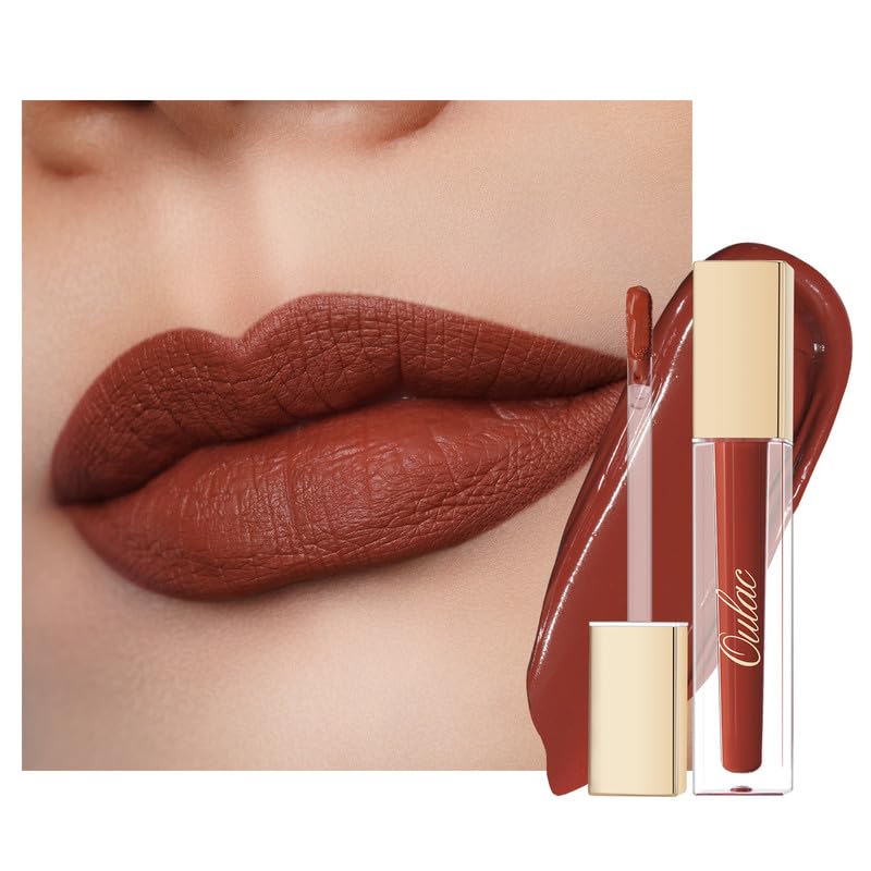 OULAC Brick Red True Matte Enriched with Rosa Damascena Flower Extract Transfer-Proof Formula Mineral Pigments Smooth Application Non-Greasy Powder