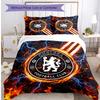 Set Lenzuola 3 Pezzi Stampato Chelsea FC Morbido Delicato sulla Pelle Lavabile Copripiumino e Federe Set Tutte le Stagioni Camera da Letto