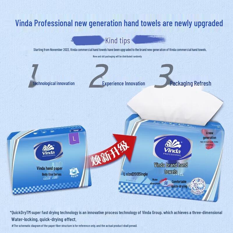 Vinda Thickened Soft Pack Hand Towel Paper