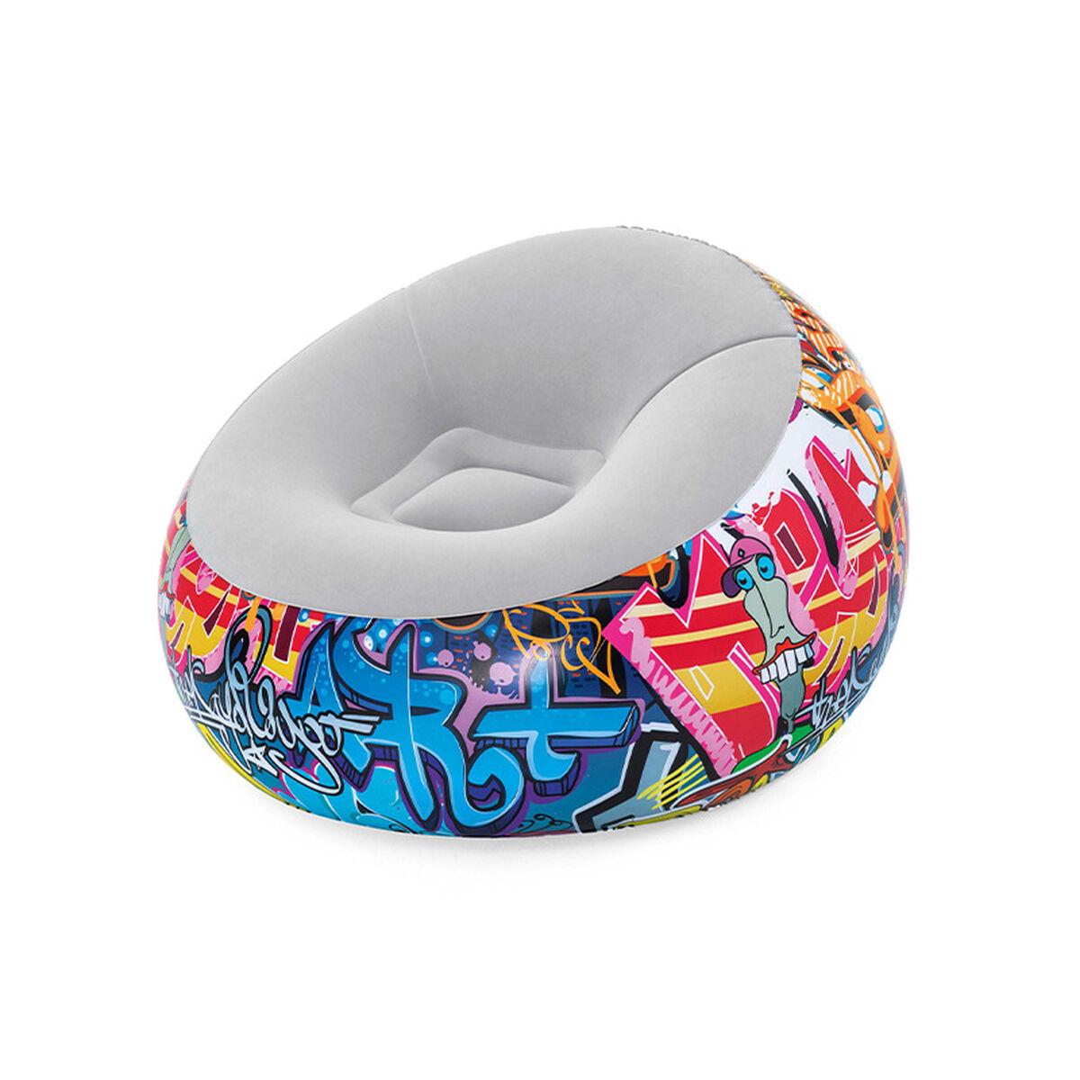 

Надувное кресло Bestway Graffiti 112 x 112 x 66 см TU прозрачный