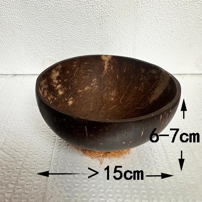 Coconut shell bowl, natural, Hainan, creative, Vietnamese old coconut shell bowl spoon set, dried fruit candle bowl