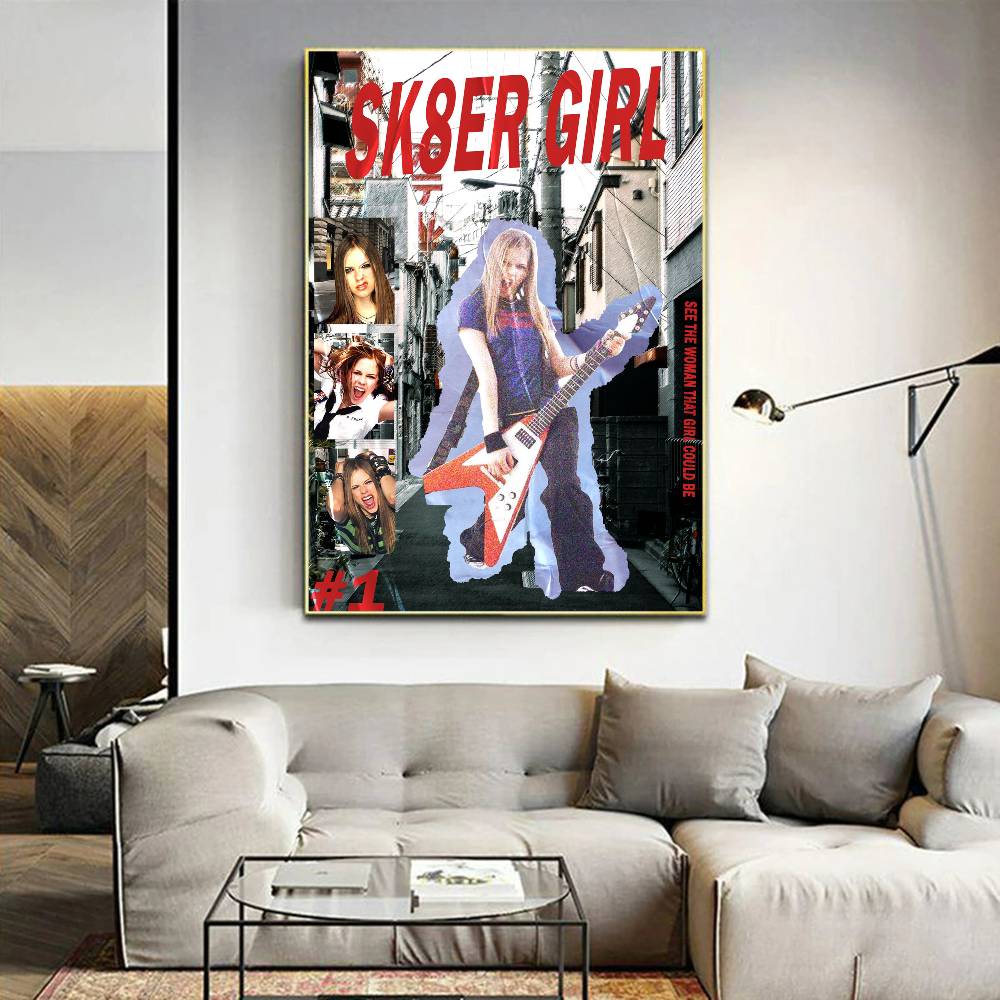 A-Avril Singer R-Ramona Lavigne Film Klebrige Poster Retro Kraftpapier Aufkleber DIY Zimmer Bar Café Ästhetische Kunst Wandmalerei
