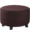 Jacquard Ottoman Cover Stretch Ottoman Slipcover Round Ottoman Storage Cover Folding Stool Covers Furniture Protector Cover