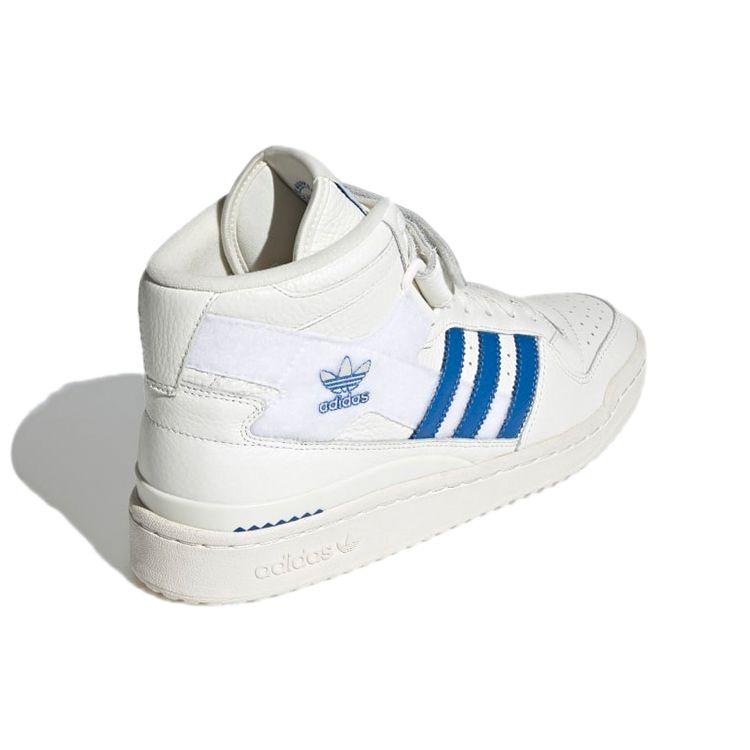 Adidas Forum Mid Bílé Modrý Pták Unisex Tenisky Cloud-White Zlatá-Metalická Gumová GX1021