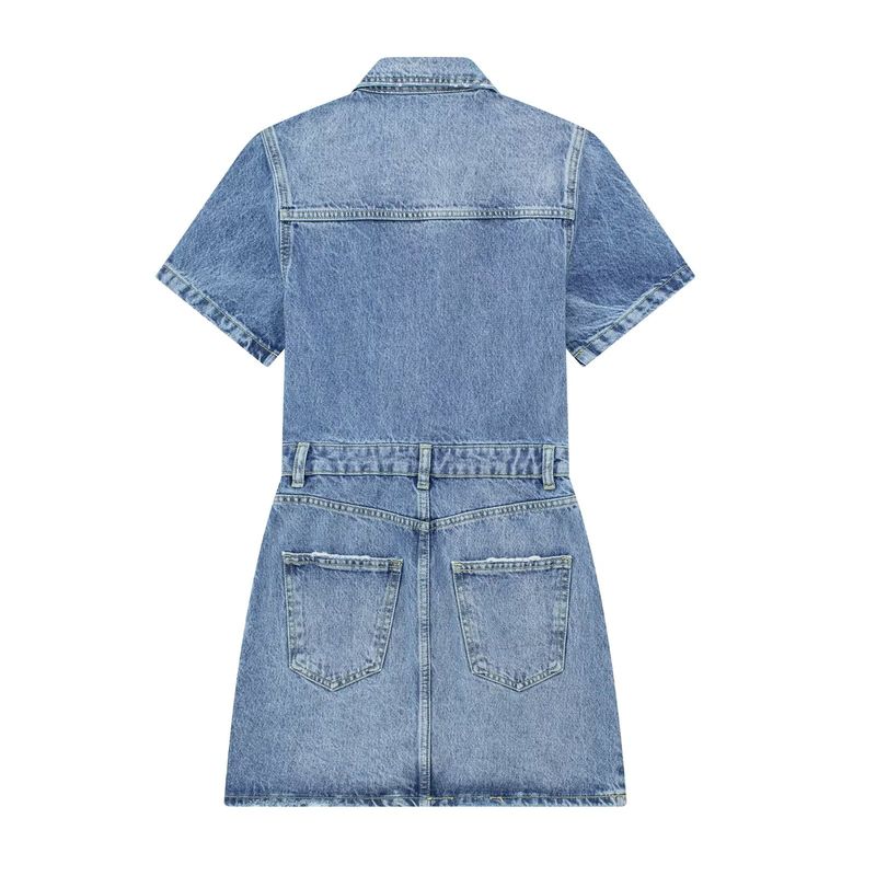 Women's New Fashion Style Dress Denim Shirt