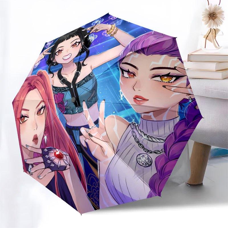 Neon Lights Fashion: Trendy Accessories for Your Style!Umbrella with Cute Design,Portable 3-Fold Compact Umbrella for Men&Women,Valentine's