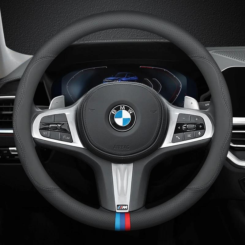 DKXA1 Leather Car Steering Wheel Cover for BMW 1 2 3 4 5 Series F40 G20 G26 G01 G02 G05 G06 G07 X1 X3 X4 X5 X6 X7 2011 - 2025